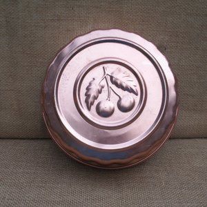 Vintage Copper Metal Cherry Gelatin Salad Mold